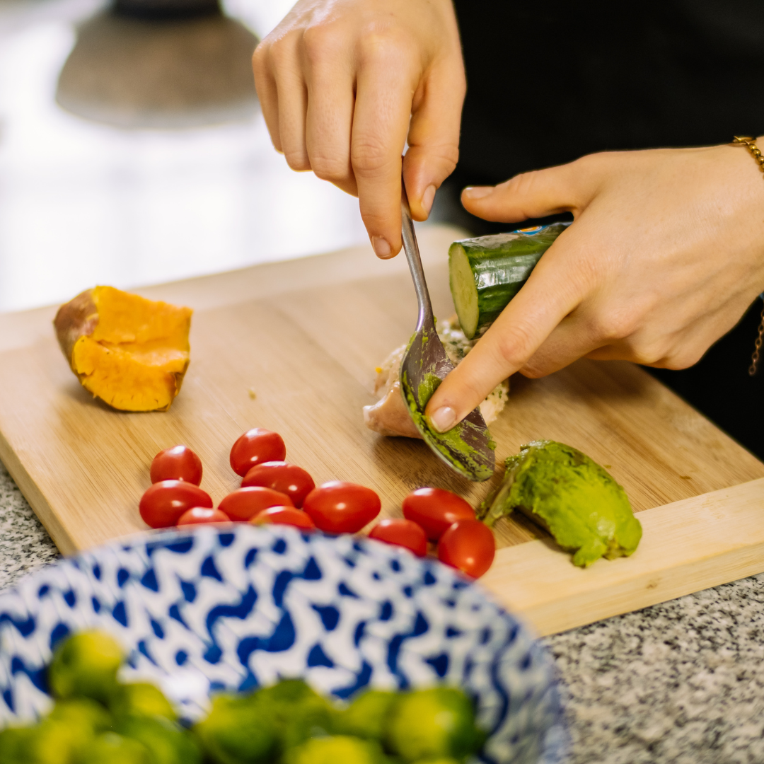 preparing vegetables