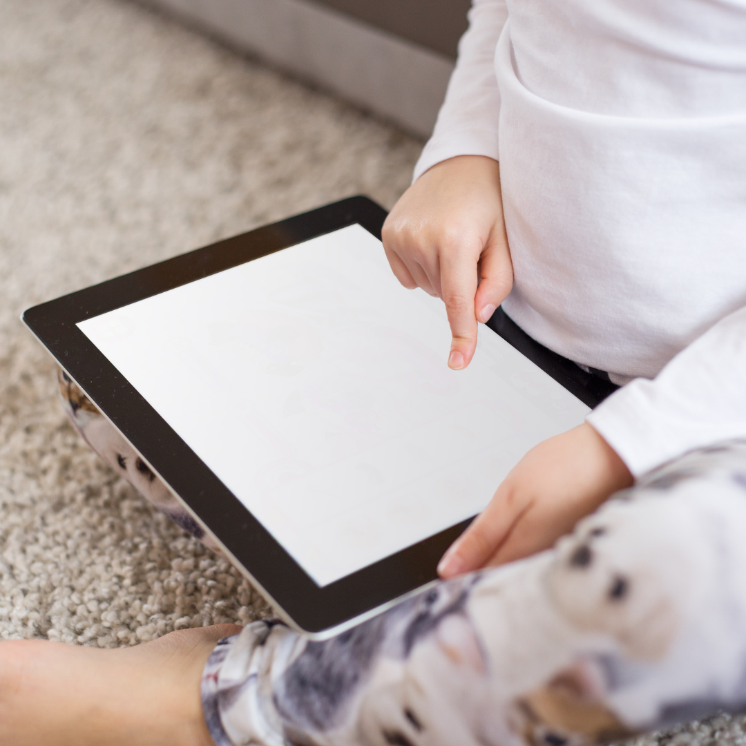 a child using a tablet